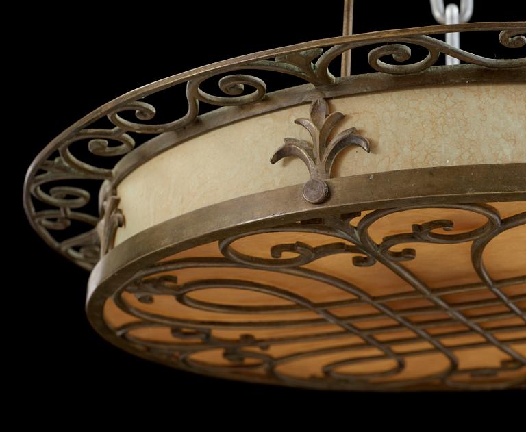 TAKPLAFOND, art deco, 1930-tal. Total höjd ca 13 cm.