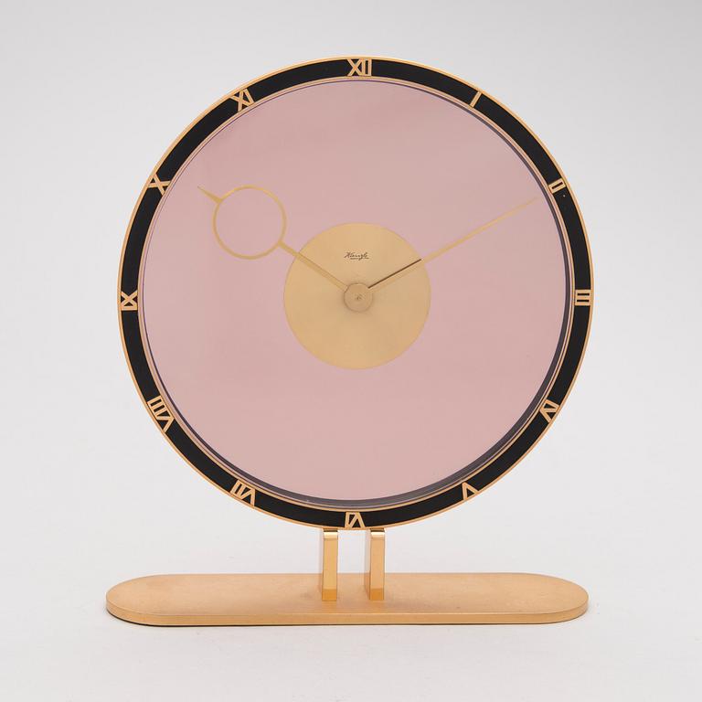 A Kienzle mantel clock, design by Heinrich Möllner, manufactured in 1960s-70s.