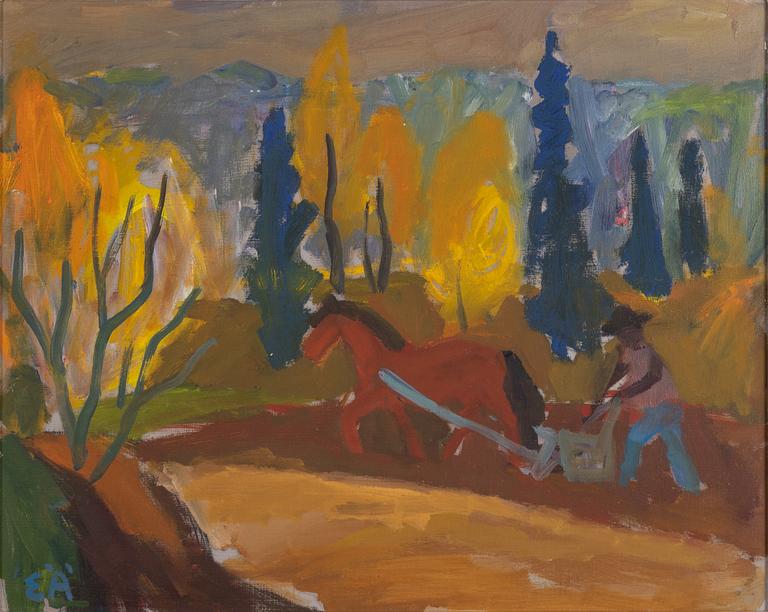 Erling Ärlingsson, oil on panel, signed.