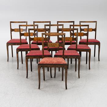 Chairs, 10 pcs, Swedish Grace, 1920s.