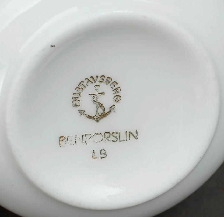 SERVIS, benporslin, 91 delar, "LB", Stig Lindberg, Gustavsberg, 1940-tal.