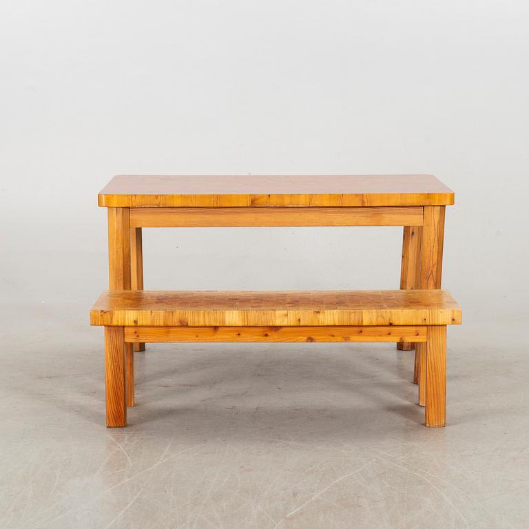 TABLE AND BENCH, Sweden second half of 20th century.