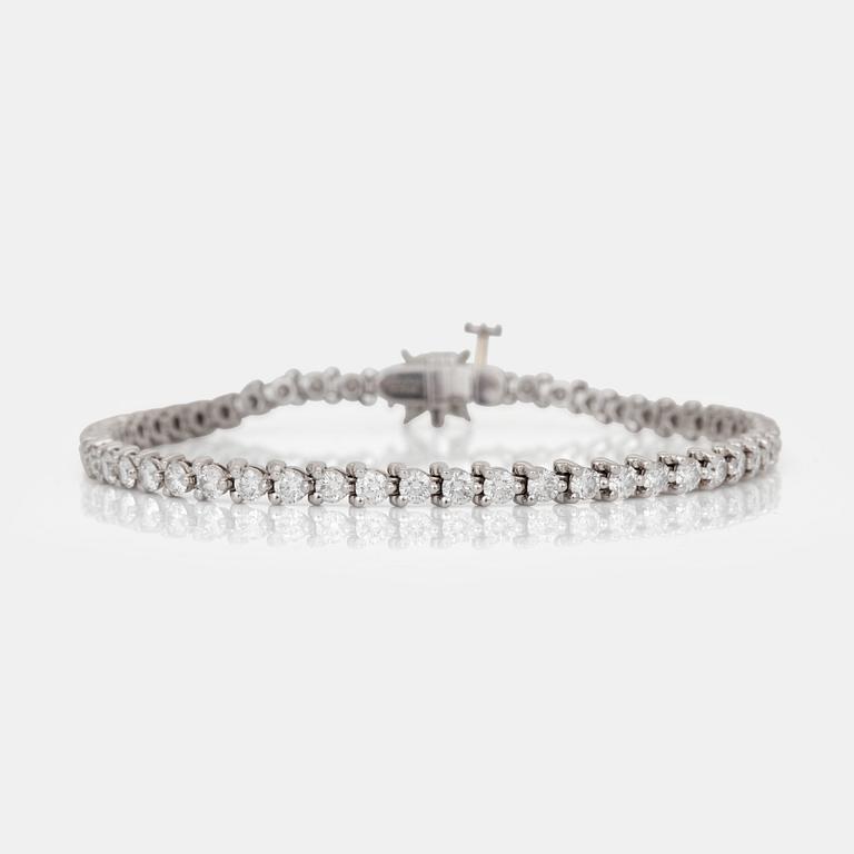 A Tiffany & Co brilliant- and navette cut diamond bracelet.