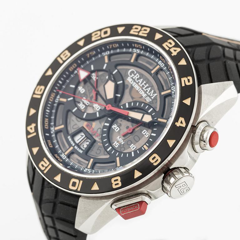 Graham, Silverstone RS GMT, "Flyback Chrono", wristwatch, 46 mm.