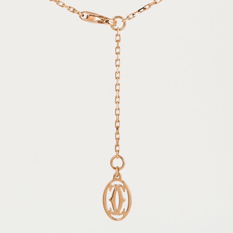 A Cartier 'Saphirs Légers de Cartier' 18K pink gold and pink sapphire necklace.