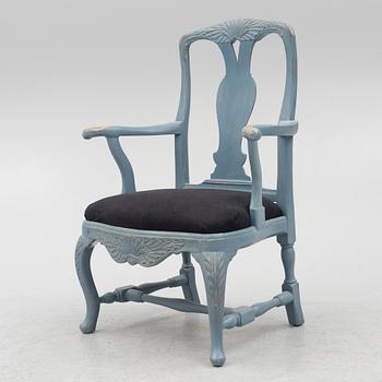 A late Baroque / early Rococo chair, Stockholm, mid-18th Century.