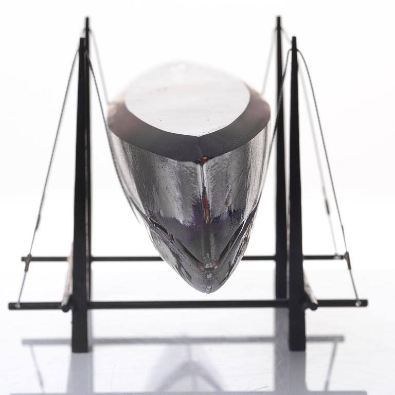 Bertil Vallien, a unique "Voyage XXV" cast glass sculpture, Kosta Boda, Sweden 2019.