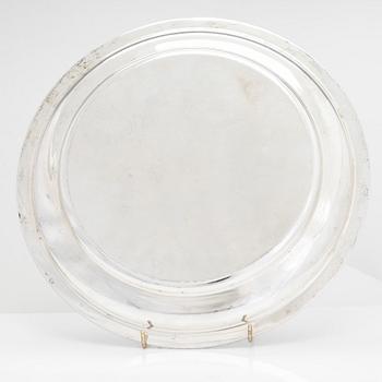 Tray / dish, silver, Finnish import marks.