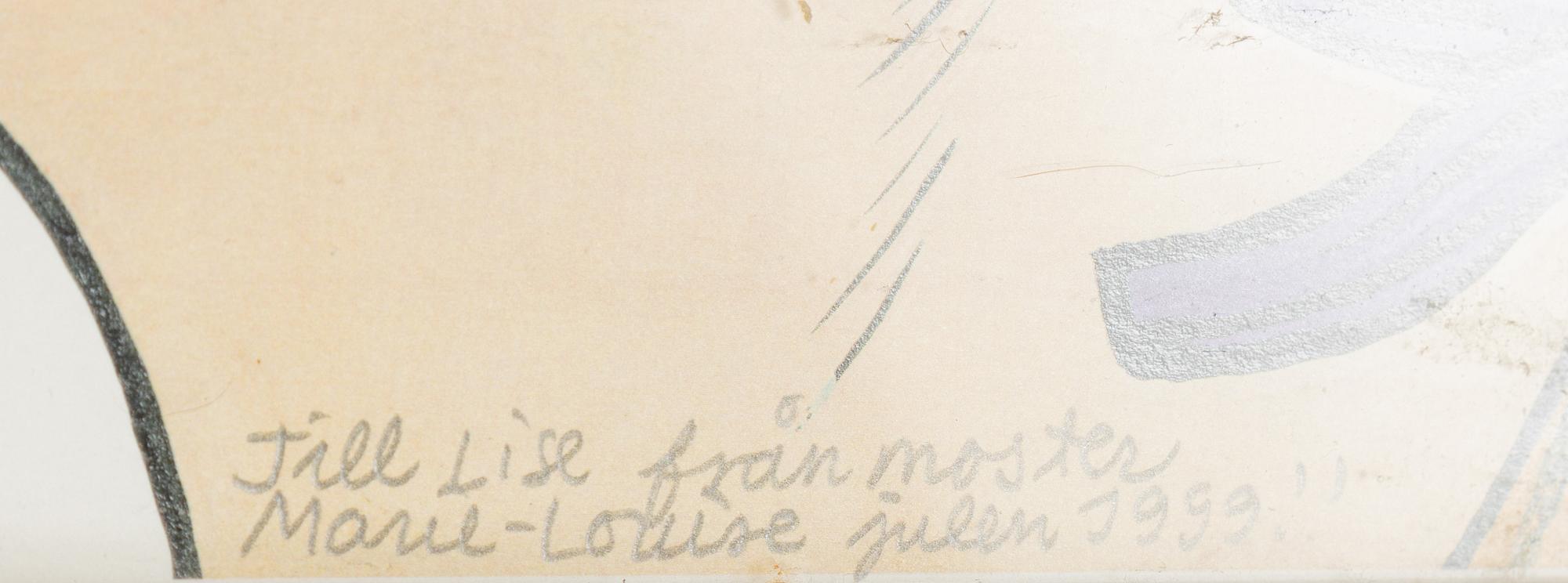 Marie-Louise Ekman, "Bit av Öyvind Fahlström och tapis och gris".