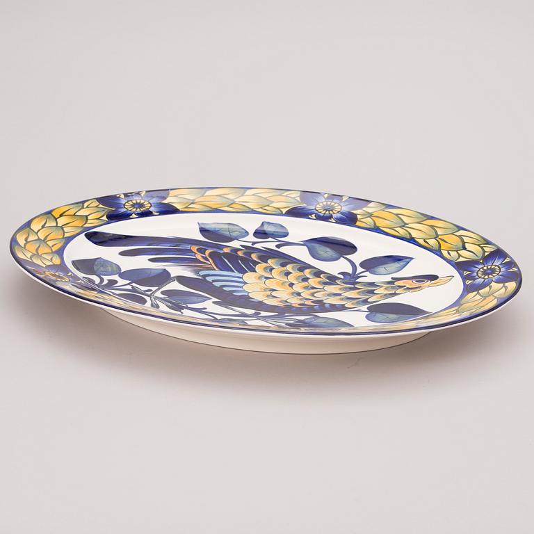 A "Blue Pheasant" porcelain dish by Royal Copenhagen, second half of 20th Century.