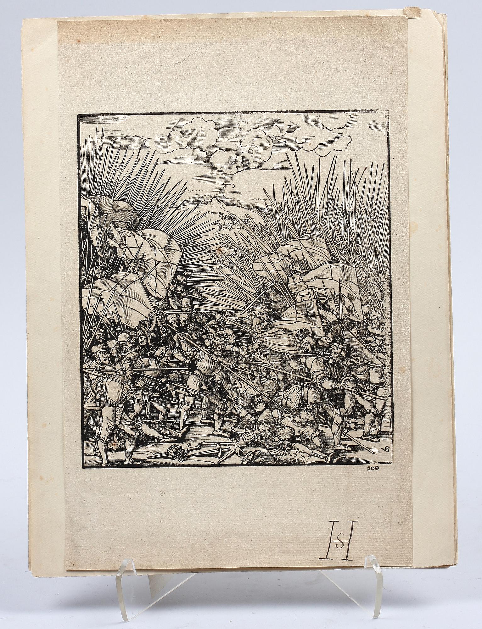 TRÄSNITT, 4 st, Hans Burgmair resp Hans Schäufelein, 1500-tal.