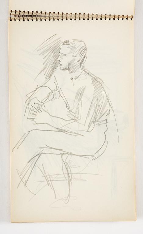 Lotte Laserstein, 3 skissböcker med blyertsteckningar.