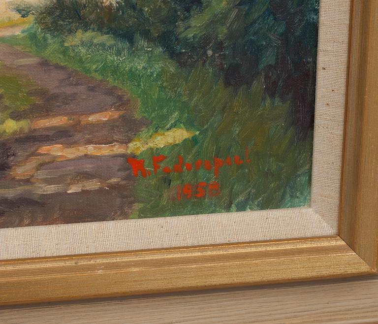 KAI FEDERSPIEL, olja på duk, signerad och daterad 1958.