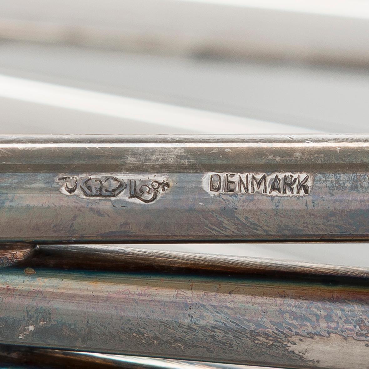 Carl F. Christiansen, candelabrum, silver-plated, Denmark 1960s.