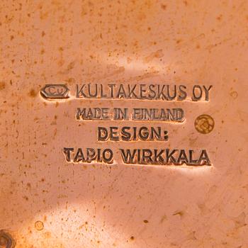 TAPIO WIRKKALA, KAHVIKALUSTO, 4  osaa, kuparia ja tiikkiä, Kultakeskus, 1980-luku.