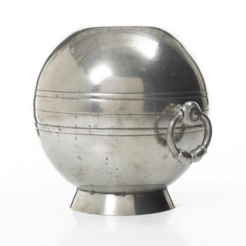 Vase, pewter, functionalist, GAB, Stockholm, 1936.