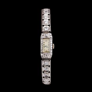 ARMBANDSUR, platina, diamanter tot ca 3,20 ct, tidigt 1900-tal.