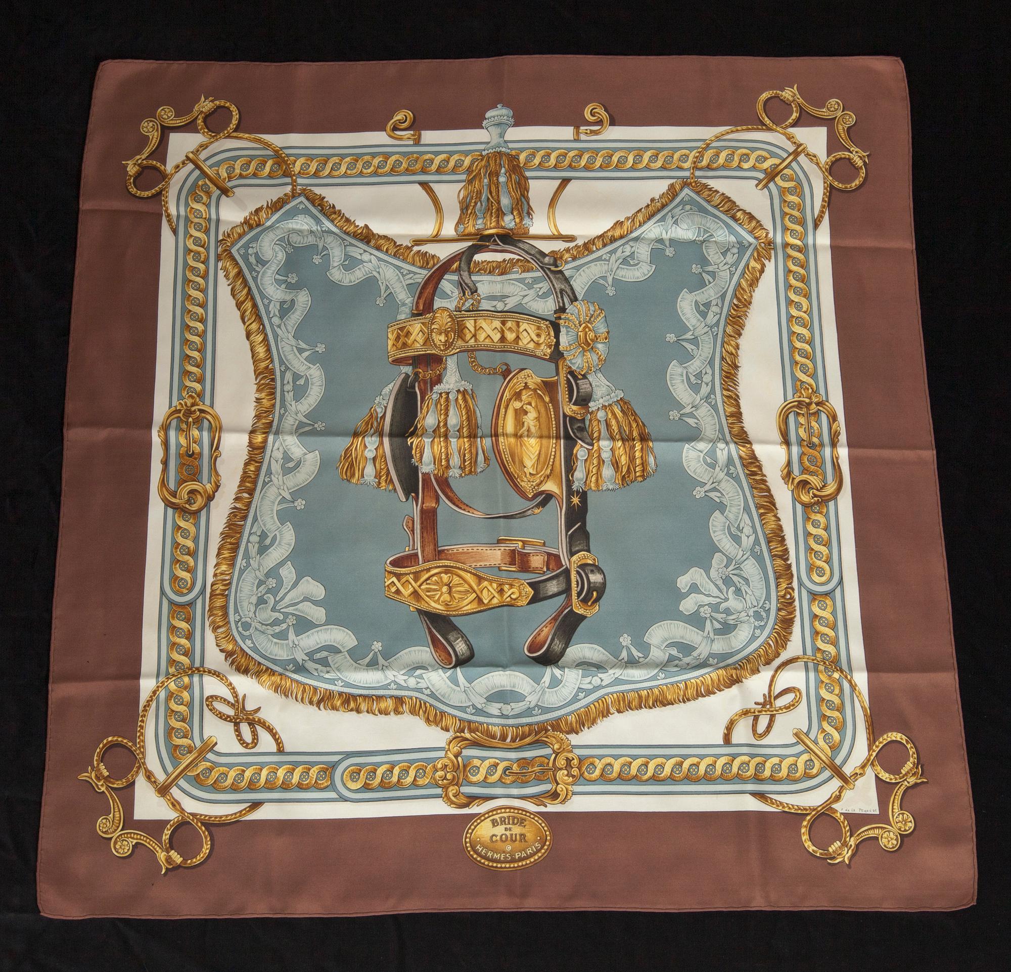 SCARF, siden, "Bride de Cour", design F. de la Perriere, Hermès, Paris.