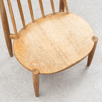 Bendt Winge, an oak 'Fireplace chair' Aase Möbler, Norway, 1950's.