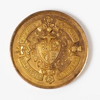 A medal, 15K gold, England, 1914.