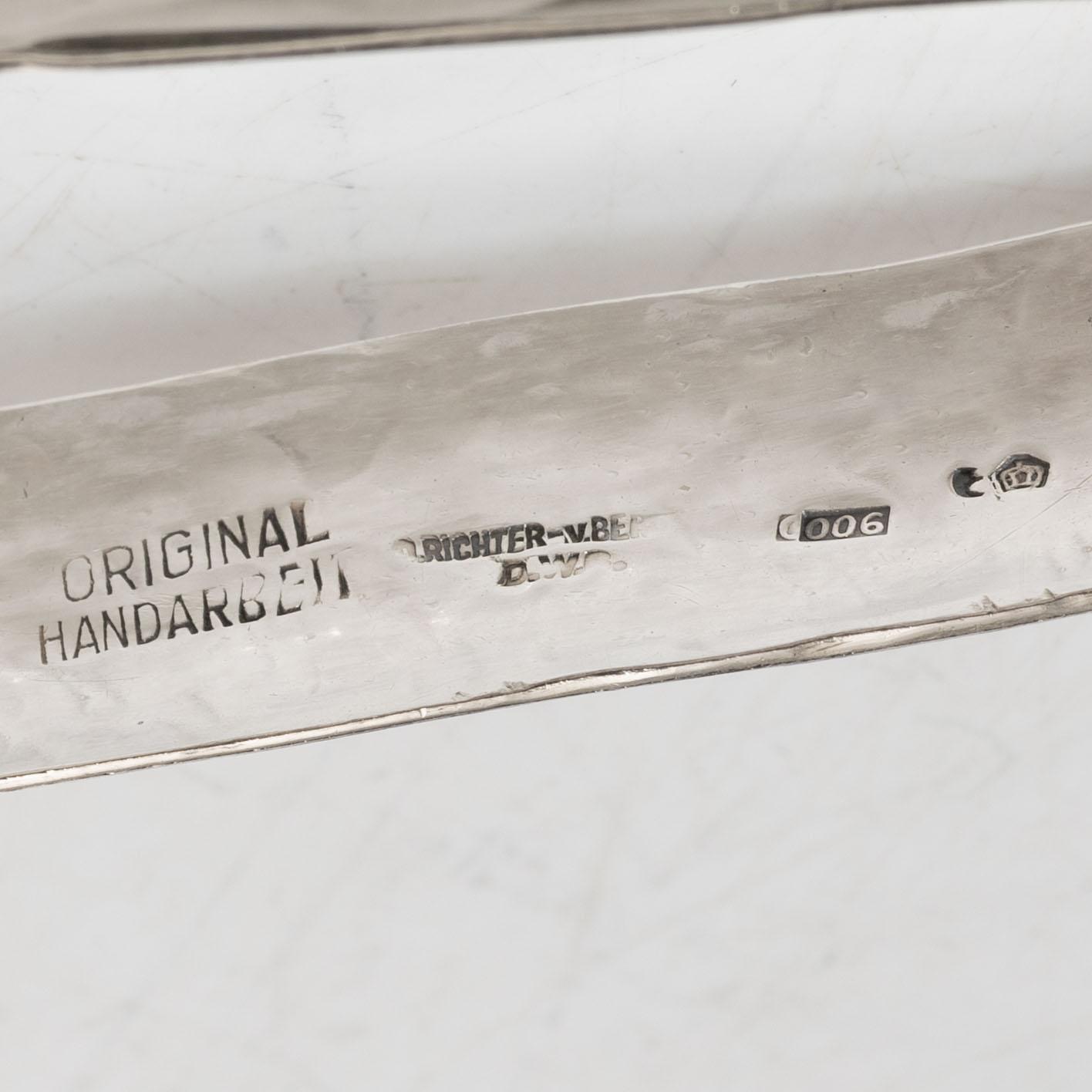 Bordstillbehör, 3 delar, silver, Richter von Berchem, Tyskland, 1920-tal.