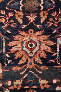 A CARPET, an antique Ziegler Mahal, ca 417,5 x 326 cm (as well as one end with 2 cm flat weave).