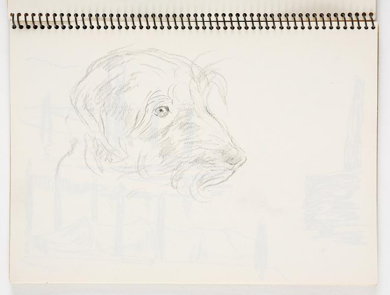 Lotte Laserstein, 4 skissböcker med blyertsteckningar.