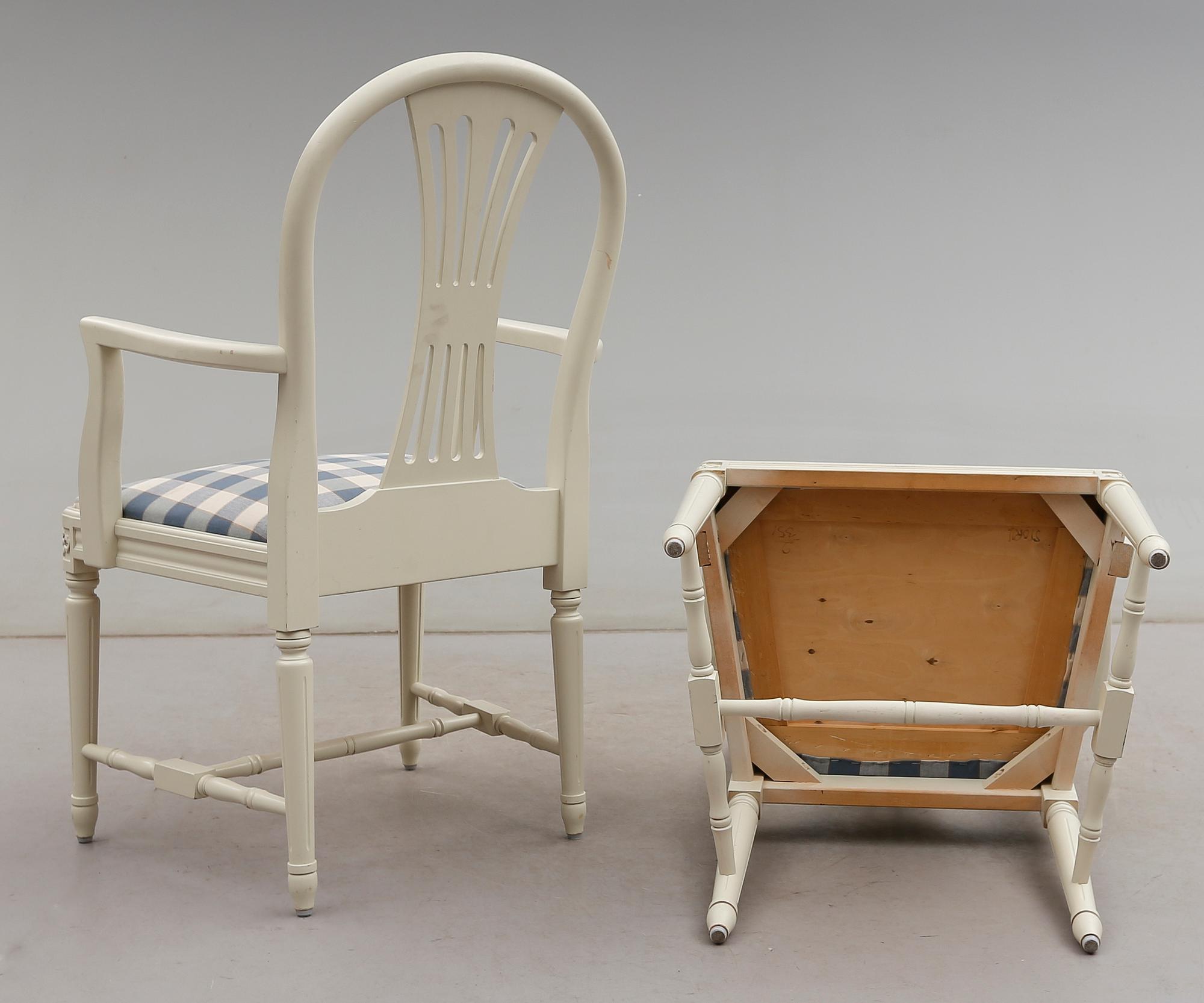 MATGRUPP, 7 delar, gustaviansk stil, 1900-talets andra hälft.