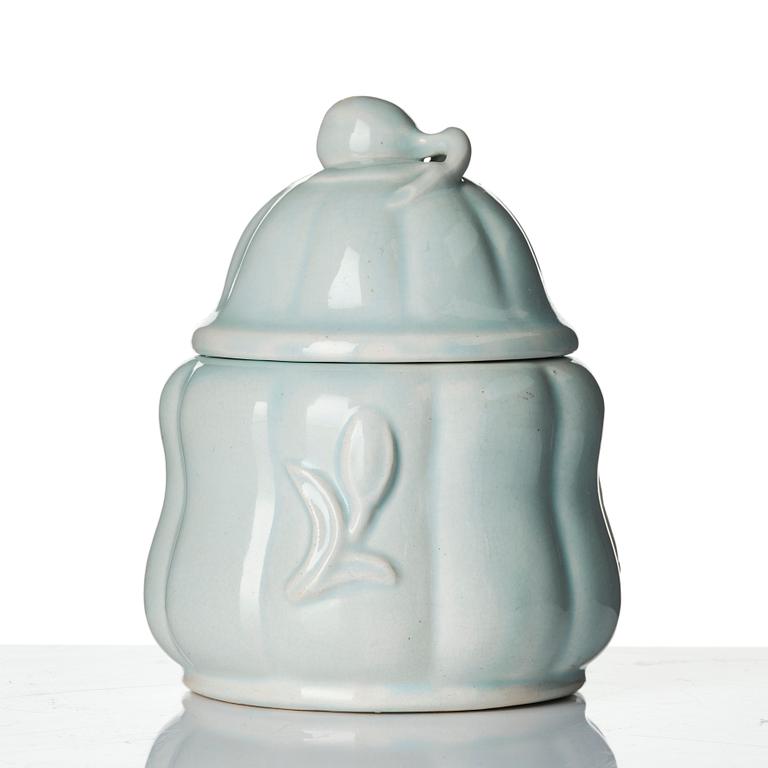 Wilhelm Kåge, a ceramic vase and a  lidded bowl, Gustavsberg 1927-28.