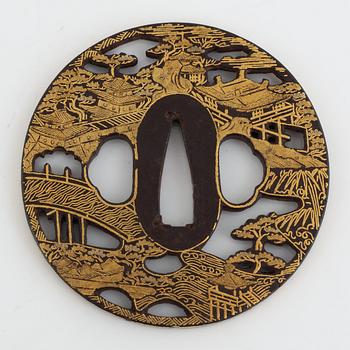 Tsuba, unsigned, Japan, Edo period.