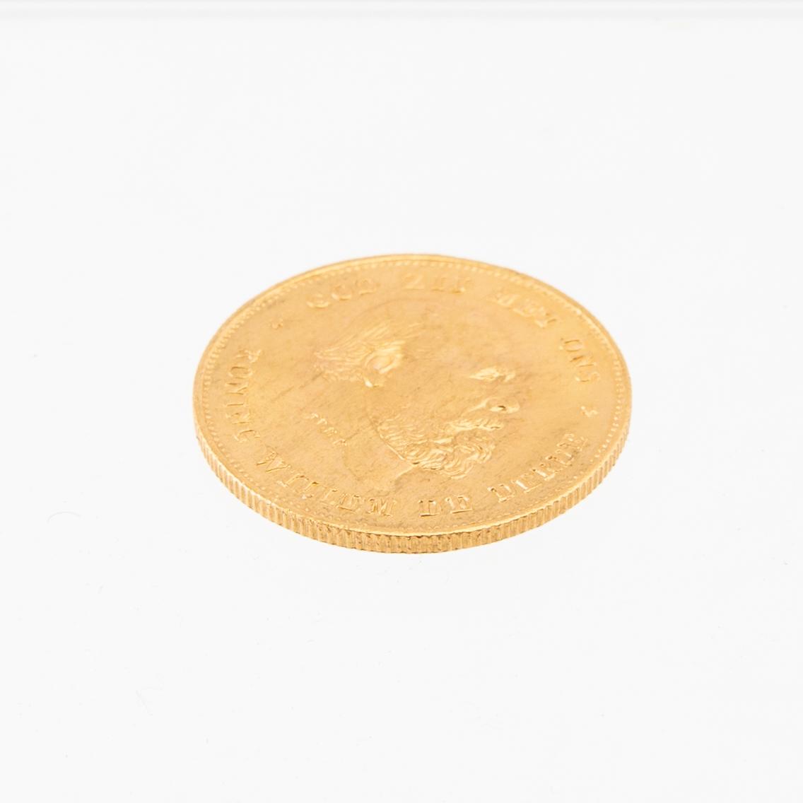 Gold coin 10 guilders 1875 Netherlands Willem III.