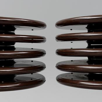 A par of 1970's ceiling lights.