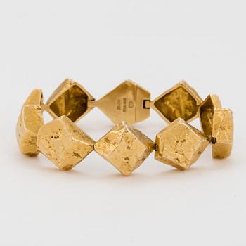 A 'Lapplands Stenar' bracelet by Björn Weckström for Lapponia, Finland.