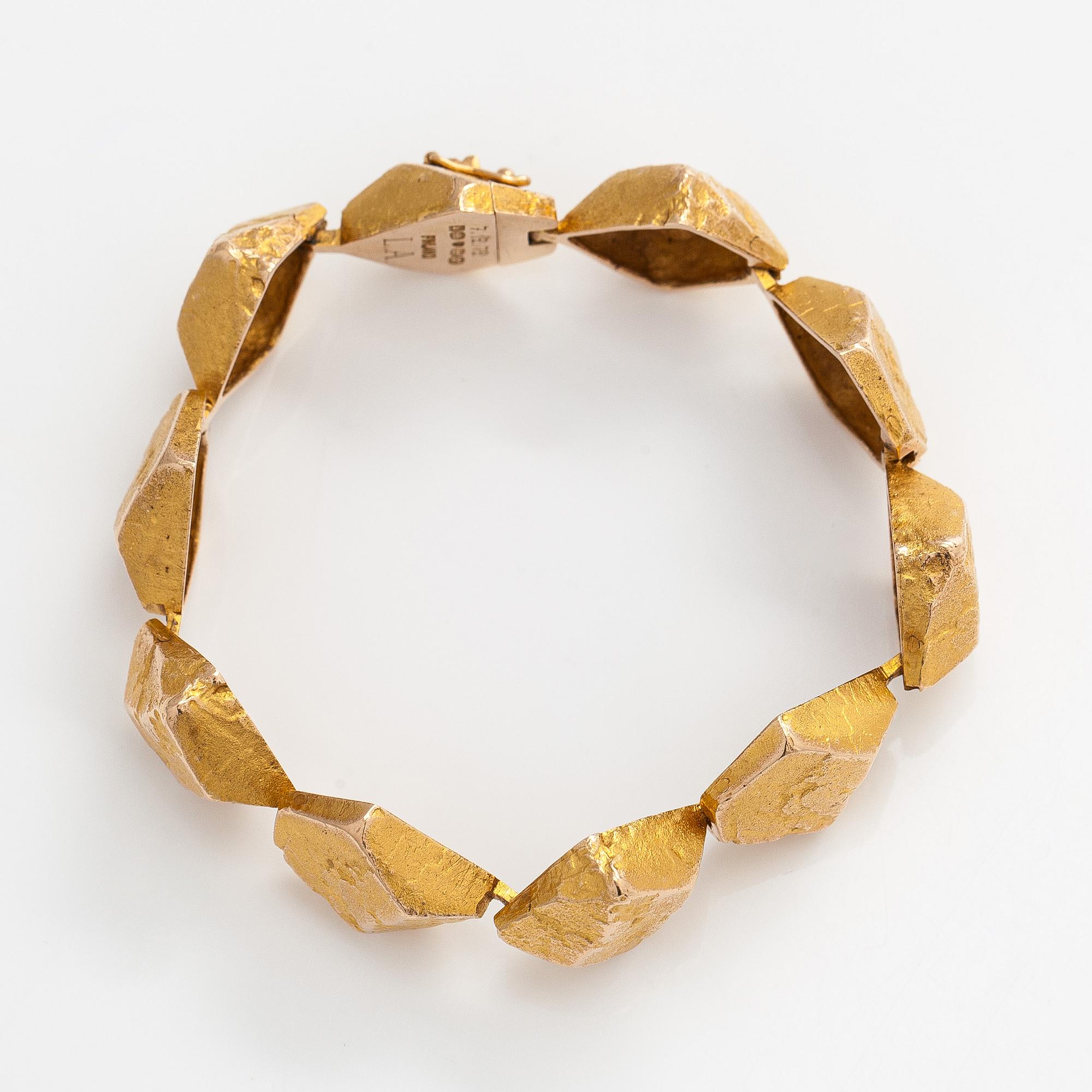 Björn Weckström, rannekoru, "Koskikivet", 14K kultaa.