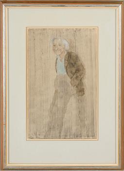 ALBERT SJÖSTRÖM, gouache, sign och dat 1962.