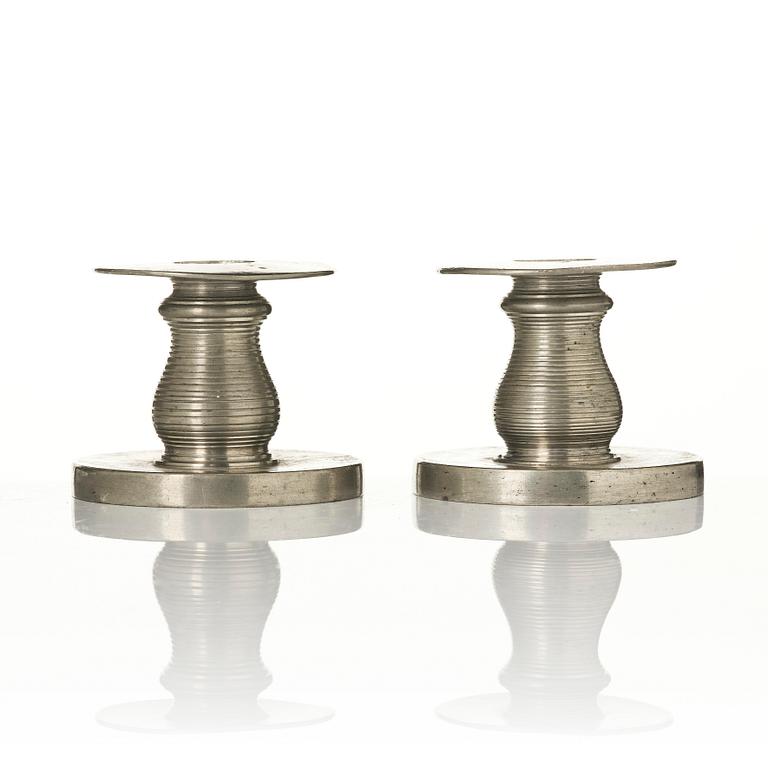 Nils Fougstedt, a pair of candlesticks model 1189, Firma Svenskt Tenn, Stockholm, 1929.