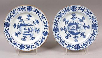 TALLRIKAR, 2+2, porslin, Kina Qianlong 1700-tal.
