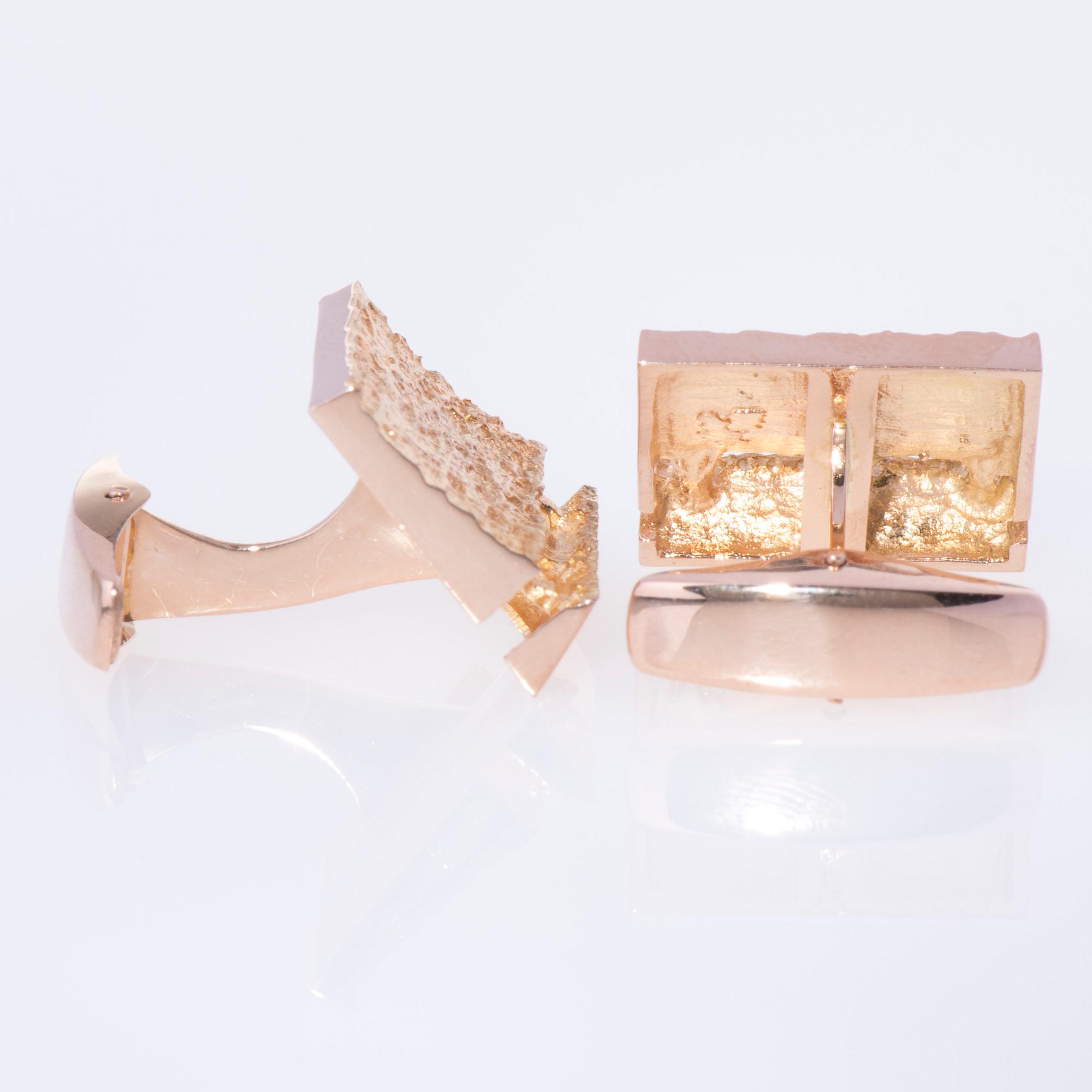 MANSCHETTKNAPPAR, 14K guld. Tammen Koru 1969. Vikt totalt ca 10,3 g.