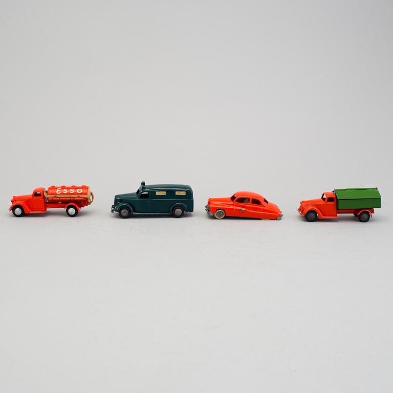 A lot of seven Tekno cars, Denmark, 1940/50s.