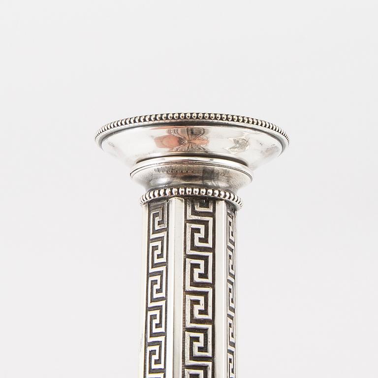 Bernard Hertz candlesticks, a pair, NS signed, circa 1900.