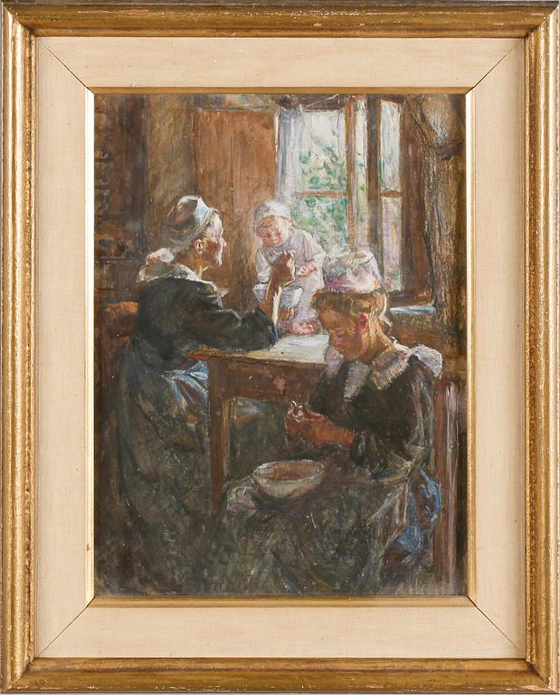 ERNEST BOROUGH-JOHNSON, gouache, ej signerad.