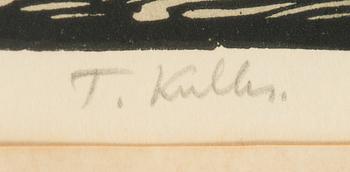Toivo Kulles, linoleikkaus, 3 kpl, signeeratut ja päivätyt/numeroidut.