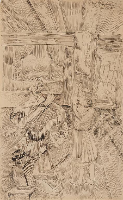 Ernst Josephson, Allmogeinteriör.