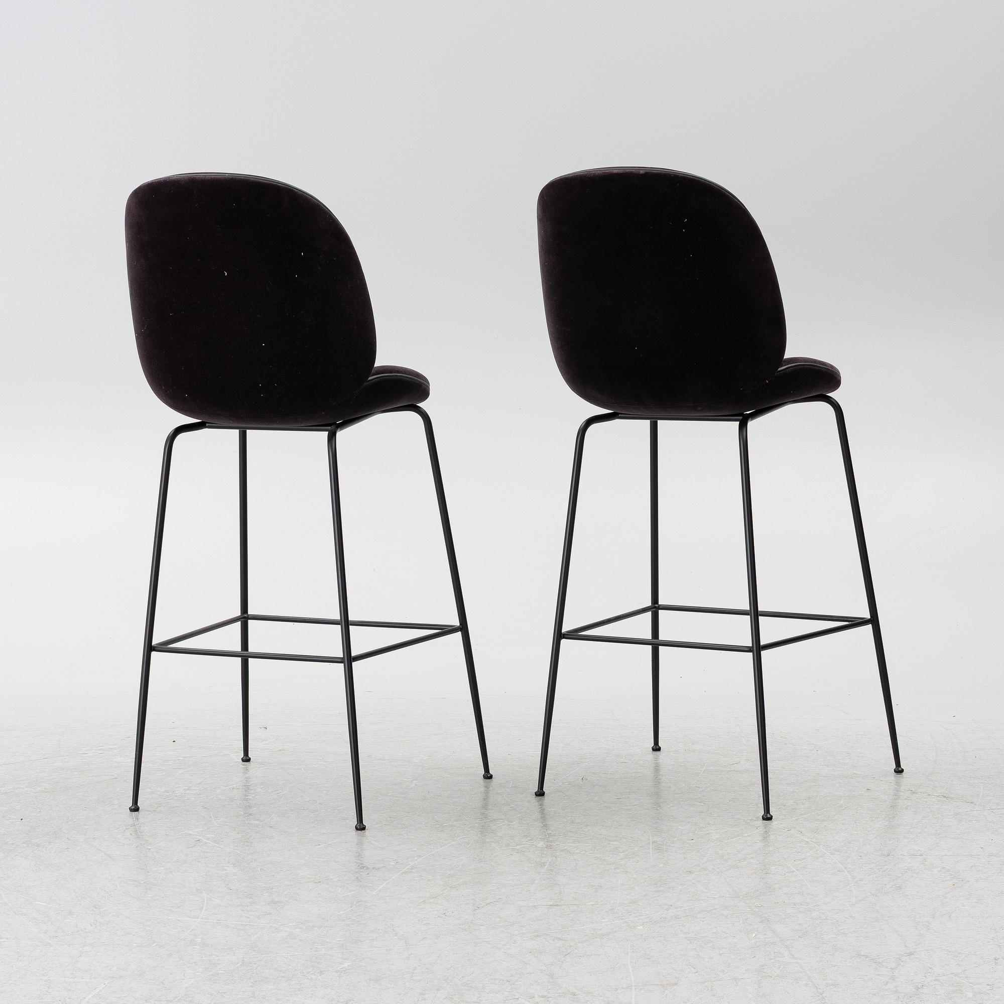 GamFratesi, Bar stools, a pair, "Beetle Bar Chair", Gubi, Denmark.