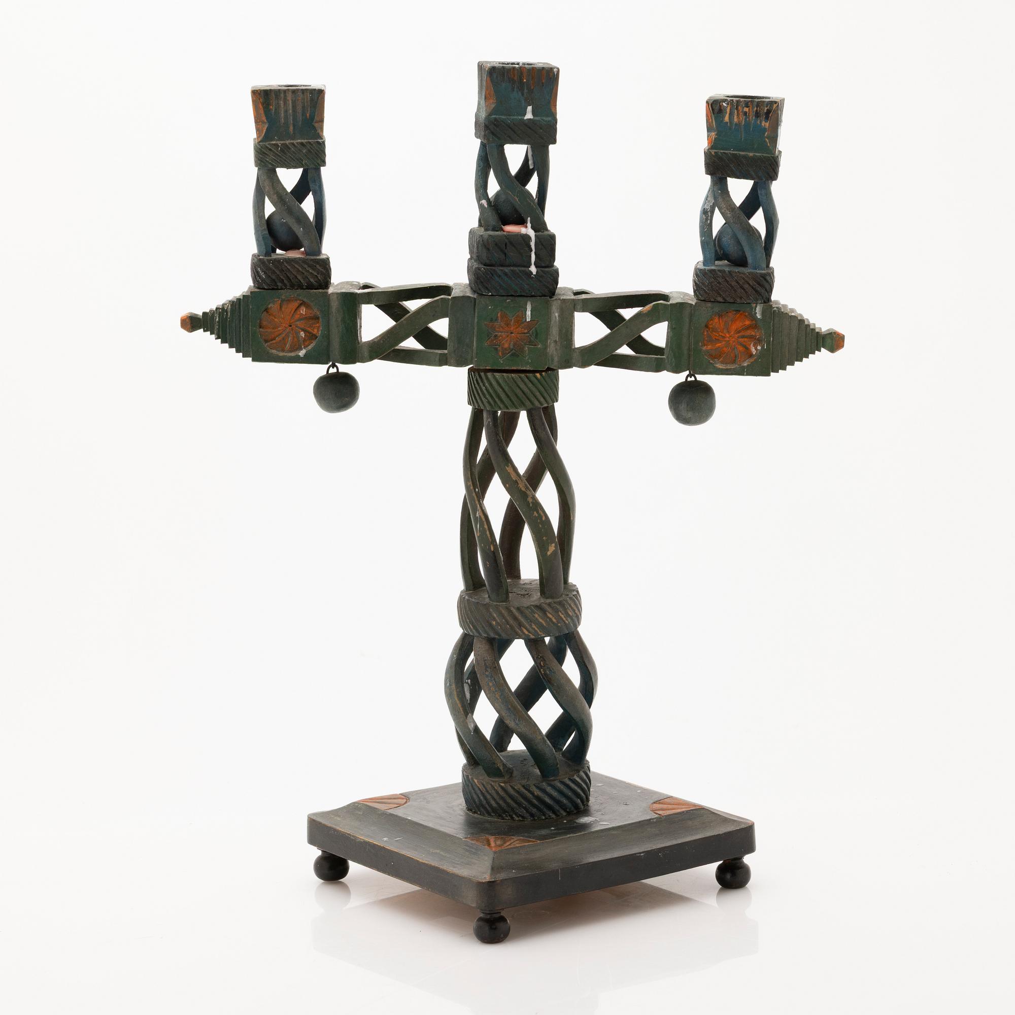 Kandelaber, sk. blekingestake, 1800-tal.