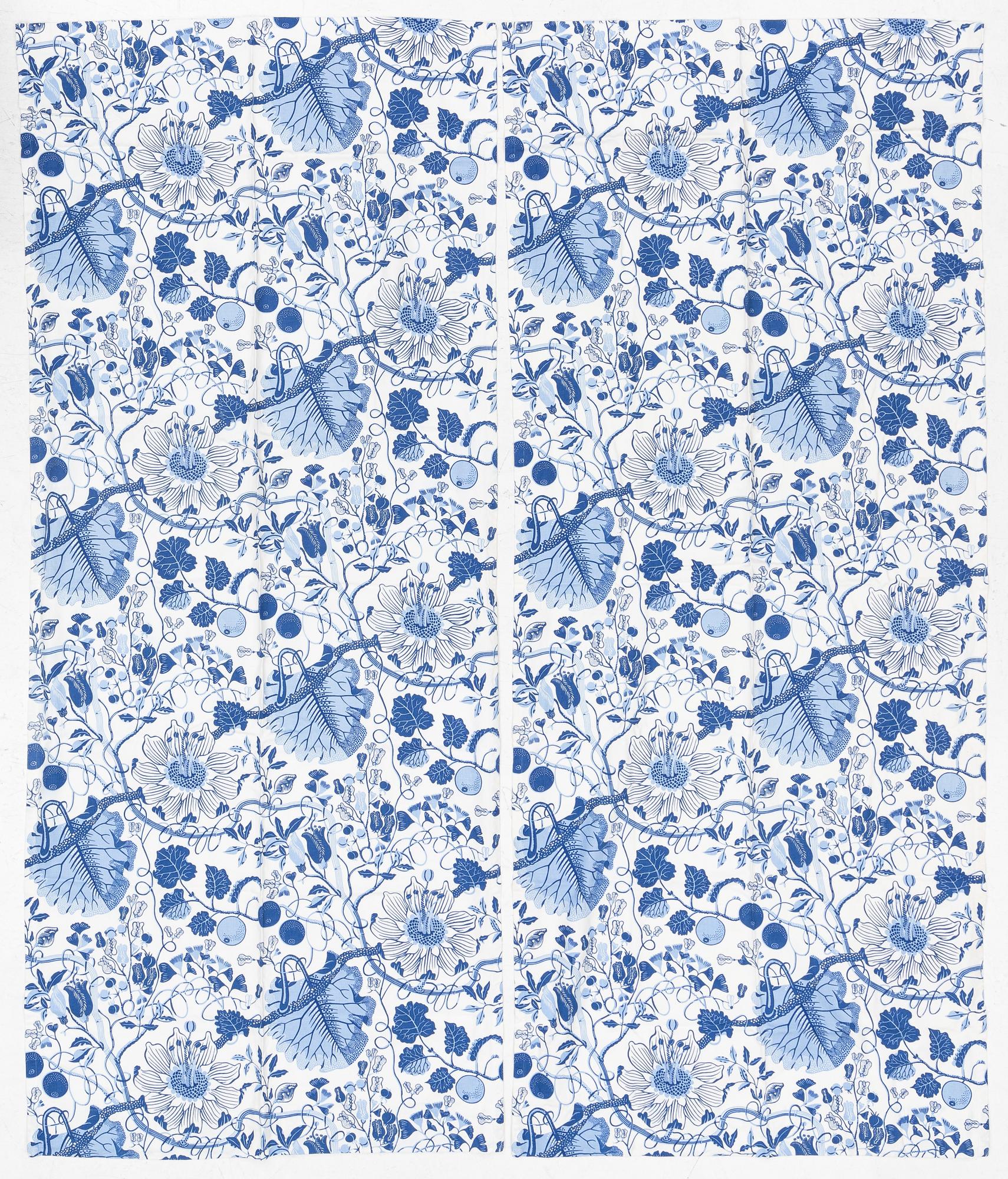 Josef Frank, gardiner, ett par, "La Plata", Firma Svenskt Tenn.