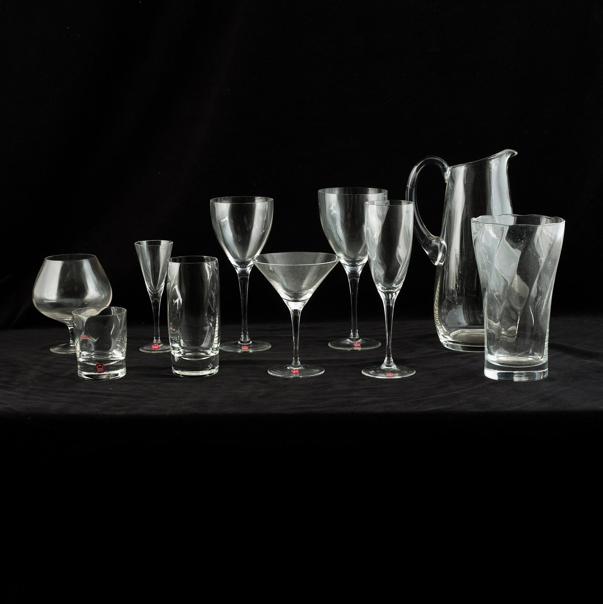 Glasservis, 94 delar. Märkt Christineholm, Bohemian Chrystal.
