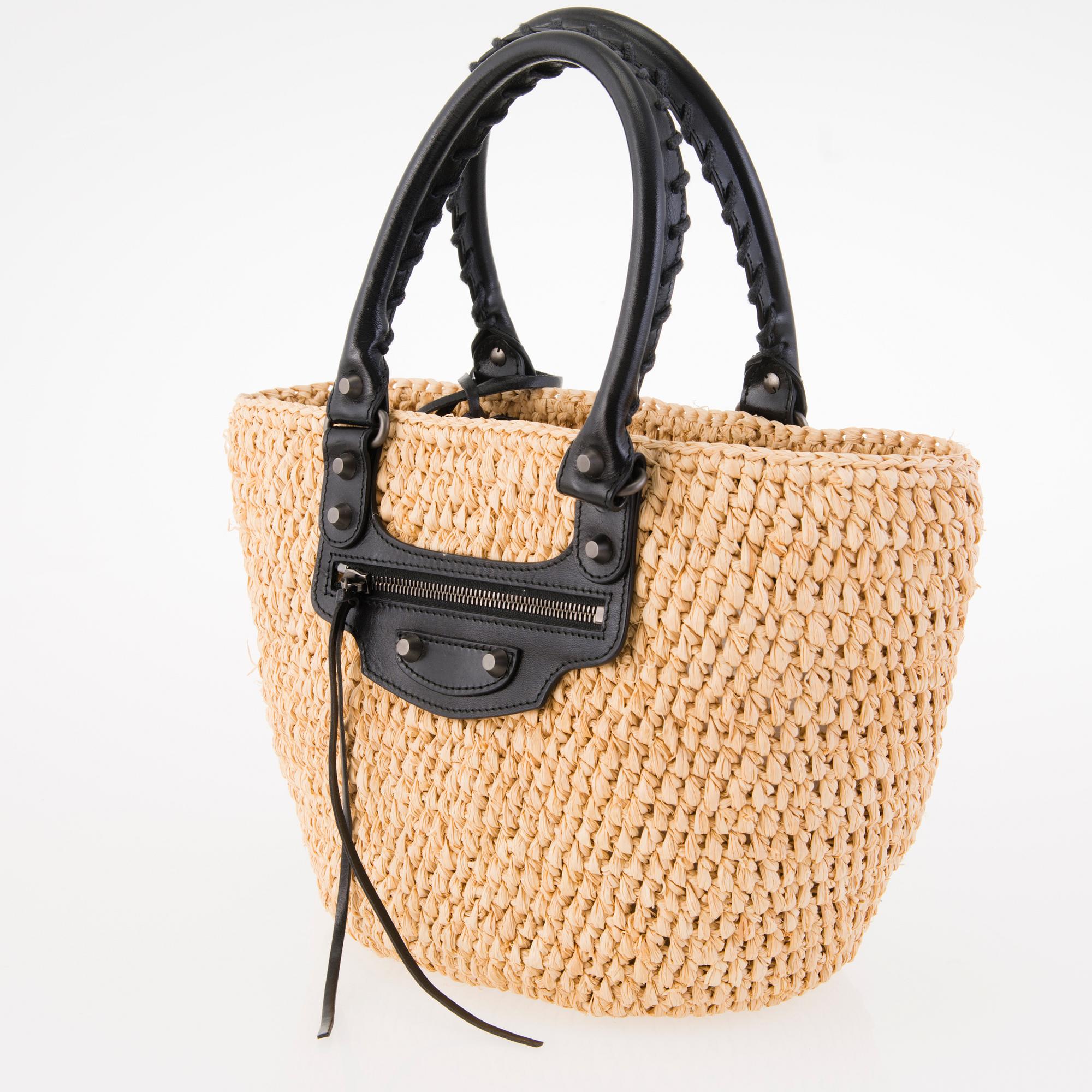 Balenciaga straw tote new arrivals