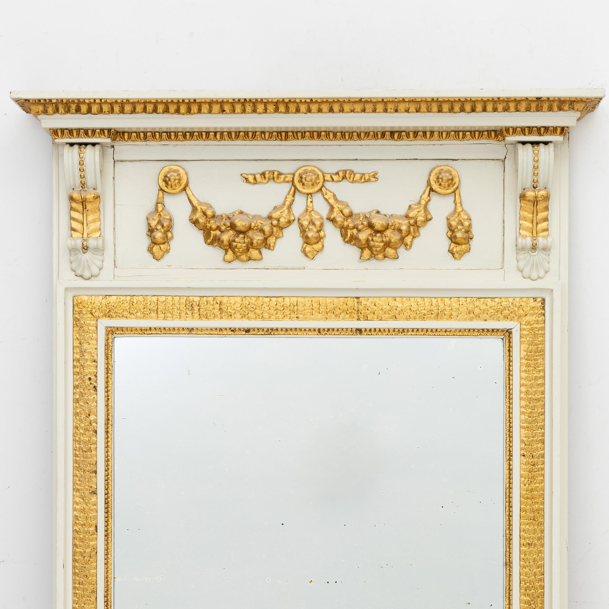 Mirror, late Gustavian, 18th century.
