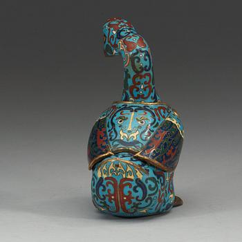 ASK med LOCK, cloisonné. Qing dynastin (1644-1912).